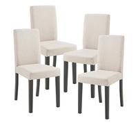 Helloshop26 Lot de 4 chaises de Salle à Manger 89 x 43 x 54 cm Moderne Design Robuste Beige 03_0009828