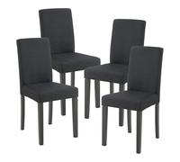 Helloshop26 Lot de 4 chaises de Salle à Manger 89 x 43 x 54 cm Moderne Design Robuste Noir 03_0009830