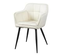 Helloshop26 Lot de 4 chaises de Salle à Manger Moderne Design Robuste 81 x 57 x 53 cm Beige Noir 03_0009801