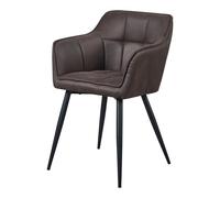 Helloshop26 Lot de 4 chaises de Salle à Manger Moderne Design Robuste 81 x 57 x 53 cm Marron foncé 03_0009804