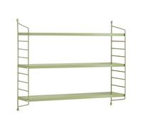 Helloshop26 Lot de 4 étagères murales 50 x 60 x 15 cm Acier Vert 03_0009880