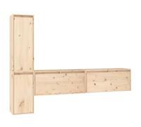 Helloshop26 Lot de 4 Meubles TV Classiques Suspendus Design Tendance Rangement Livres 30 x 30 x 80 cm en Bois de pin 02_0055199