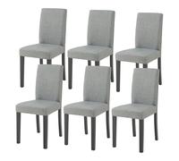 Helloshop26 Lot de 6 chaises de Salle à Manger Gris Clair 03_0009898