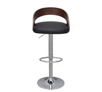 Lot de deux tabourets de bar design chaise siège cadre en bois courbé hauteur réglable 1202067