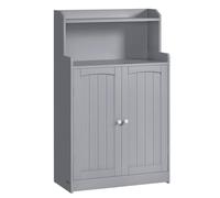 Helloshop26 Meuble de Salle de Bain Meuble de Rangement Armoire 2 Portes 2 étagères réglables pour Salle à Manger Cuisine Salon 30 x 60 x 100 cm Gris 12_0006480