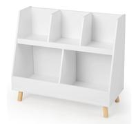 Helloshop26 Meuble Organisateur de Jouets et bibliothèque 80 x 35 x 71 cm pour Enfants à 5 Compartiments Design Moderne en MDF Blanc 20_0010675