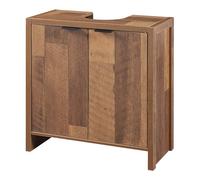 Helloshop26 Meuble sous lavabo Salle de Bain Rangement Design 60 x 60 x 30 cm Panneau de Particules Marron 03_0009982