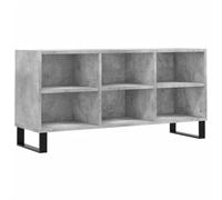Helloshop26 Meuble TV multimédia étagère télévision Buffet téléviseur Salle à Manger Salon Chambre 103,5 x 30 x 50 cm Bois d'ingénierie Gris 02_0025644