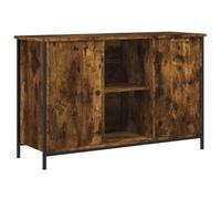 Helloshop26 Meuble TV multimédia étagère télévision Buffet téléviseur Salle à Manger Salon Chambre chêne fumé 100 x 35 x 65 cm Bois d'ingénierie Brun 02_0027278