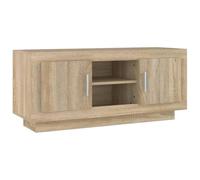 Helloshop26 Meuble TV multimédia étagère télévision Buffet téléviseur Salle à Manger Salon Chambre chêne Sonoma 102 x 35 x 45 cm Bois d'ingénierie Brun 02_0027437