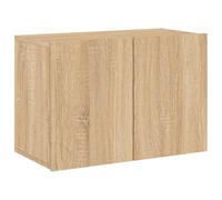 Helloshop26 Meuble TV multimédia étagère télévision Buffet téléviseur Salle à Manger Salon Chambre Mural chêne Sonoma 60 x 30 x 41 cm Brun 02_0028162