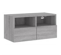 Helloshop26 Meuble TV multimédia étagère télévision Buffet téléviseur Salle à Manger Salon Chambre Mural Sonoma 60 x 30 x 30 cm Bois d'ingénierie Gris 02_0028188
