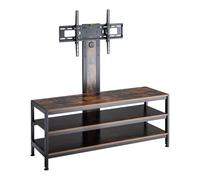 Helloshop26 Meuble TV Support télévision Salon étagère avec Support d'écran Noir Mat chêne Rustique 03_0010052