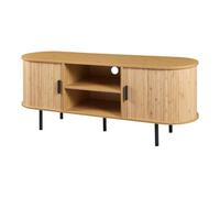 Helloshop26 Meuble TV Support télévision Salon étagère Bamboo 140 x 40 x 55 cm Naturel 03_0010096