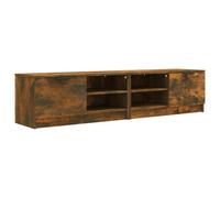 Helloshop26 Meubles TV multimédia étagère télévision Buffet téléviseur Salle à Manger Salon Chambre 2 pièces chêne fumé 80 x 35 x 36,5 cm Bois d'ingénierie Brun 02_0028610