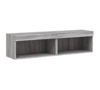 Helloshop26 Meubles TV multimédia étagère télévision Buffet téléviseur Salle à Manger Salon Chambre avec lumières LED 2 pièces Sonoma 60 x 30 x 30 cm Gris 02_0028884