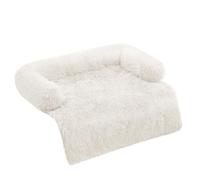 Helloshop26 Panier pour Chien Tissu Peluche Tapis Couverture de Protection pour canapé Taille XL pour Chiens de Moyenne et Grande Taille 110 x 95 x 18 cm Blanc 12_0005952