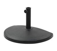 Helloshop26 Pied Base Socle Demi-Rond de Parasol résine diamètre 38 et 48 mm 15 kg Noir 2202093