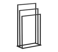 Helloshop26 Porte-Serviette sur Pied en Acier 3 Barres (3 Barres, Largeur 45 cm, capacité de 6 kg, Gris foncé) 14_0004422