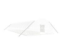 Helloshop26 Serre Tente abri Plante Fleur légumes avec Cadre en Acier 108 m² 18 x 6 x 2,85 m Blanc 02_0044531