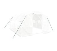 Helloshop26 Serre Tente abri Plante Fleur légumes avec Cadre en Acier 12 m² 4 x 3 x 2 m Blanc 02_0044535