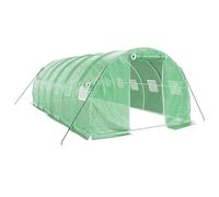 Helloshop26 Serre Tente abri Plante Fleur légumes avec Cadre en Acier 18 m² 6 x 3 x 2 m Vert 02_0044554