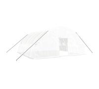 Helloshop26 Serre Tente abri Plante Fleur légumes avec Cadre en Acier 36 m² 6 x 6 x 2,85 m Blanc 02_0044581