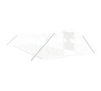 Helloshop26 Serre Tente abri Plante Fleur légumes avec Cadre en Acier 48 m² 12 x 4 x 2 m Blanc 02_0044595