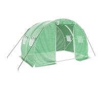 Helloshop26 Serre Tente abri Plante Fleur légumes avec Cadre en Acier 6 m² 3 x 2 x 2 m Vert 02_0044610