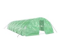 Helloshop26 Serre Tente abri Plante Fleur légumes avec Cadre en Acier 60 m² 12 x 5 x 2,3 m Vert 02_0044614