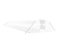 Helloshop26 Serre Tente abri Plante Fleur légumes avec Cadre en Acier 88 m² 22 x 4 x 2 m Blanc 02_0044639