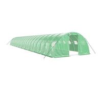 Helloshop26 Serre Tente abri Plante Fleur légumes avec Cadre en Acier 88 m² 22 x 4 x 2 m Vert 02_0044640