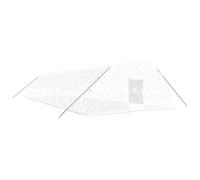 Helloshop26 Serre Tente abri Plante Fleur légumes avec Cadre en Acier 96 m² 16 x 6 x 2,85 m Blanc 02_0044643
