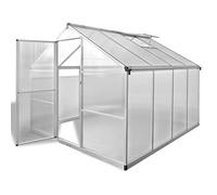 Helloshop26 Serre Tente abri Plante Fleur légumes renforcée en Aluminium avec Cadre de Base 6,05 m² Transparent 02_0044661