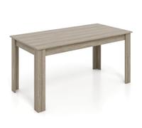 Helloshop26 Table à Manger rectangulaire 160 x 80 x 76 cm pour 6-8 Personnes Design Moderne en Bois d'ingénierie Gris 20_0014111