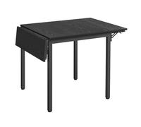 Helloshop26 Table de Salle à Manger Pliable Table de Cuisine Extensible Bureau pour 2 à 4 Personnes rectangulaire avec abattants pour Petits espaces Noir 12_0007670