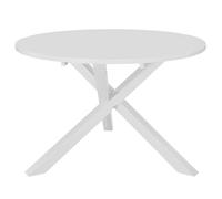 Helloshop26 Table de Salon Salle à Manger Design Blanc 120 cm MDF 0902298