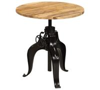 Helloshop26 Table Haute Mange Debout Bar bistrot Bois de manguier Massif 75 cm 0902071