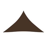 Helloshop26 Voile Toile d'ombrage Parasol Tissu Oxford Triangulaire 2,5 x 2,5 x 3,5 m Marron 02_0009799