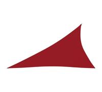 Helloshop26 Voile Toile d'ombrage Parasol Tissu Oxford Triangulaire 4 x 5 x 6,4 m Rouge 02_0009903