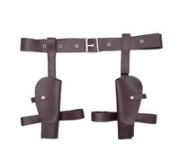 Helloween Cosplay Revolver Holster Holder Cowboy LARP Cosplay Costume Accessoire Ceinture Cowboy Youth (marron, taille unique)