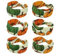 Helloween Pumkins_133 Lot de 6 bandeaux élastiques larges pour femme