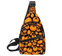 Helloween Pumkins 3_49 Petit sac à dos à bandoulière pour homme et femme, Multicolore 01., 11.8x7x1.5in/30x18x4cm