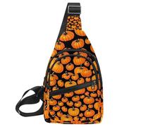 Helloween Pumkins 3_49 Petit sac à dos à bandoulière pour homme et femme, Multicolore 05, 11.8x7x1.5in/30x18x4cm