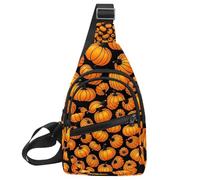 Helloween Pumkins 3_49 Petit sac à dos à bandoulière pour homme et femme, Multicolore 12., 11.8x7x1.5in/30x18x4cm