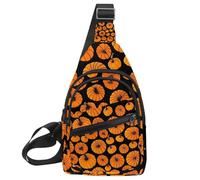 Helloween Pumkins 3_49 Petit sac à dos à bandoulière pour homme et femme, Multicolore 14., 11.8x7x1.5in/30x18x4cm