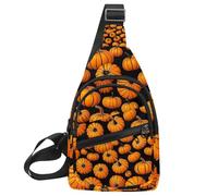 Helloween Pumkins 3_59 Sac à bandoulière, sac à dos à bandoulière pour voyage, randonnée, sac de jour pour sac à main, sac à bandoulière pour femme et homme, Multicolore 15., 11.8x7x1.5in/30x18x4cm