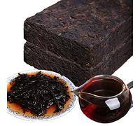 HELLOYOUNG 200g Brique de thé Pu'er mûr d'arbre ancien chinois vieilli bandes de thé claires et une couleur brun rougeâtre avec un arrière-goût sucré Thé pu-erh Pu'er Tea