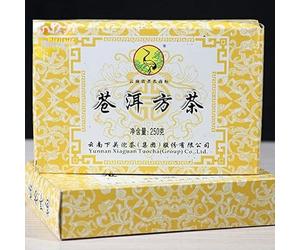 HELLOYOUNG 250g Brique de thé Pu'er bio du Yunnan Chine La soupe au thé est claire et vive et son arôme est riche et envoûtant Thé pu-erh（1pc) (1 pc)