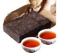 HELLOYOUNG 250g Brique de thé Pu'er mûr biologique naturel du Yunnan chinois nourriture verte avec une couleur de soupe claire et un arôme intense Thé pu-erh Pu'er Tea